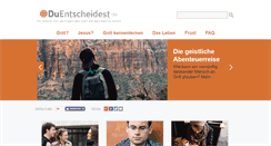 Desktop Screenshot of duentscheidest.com